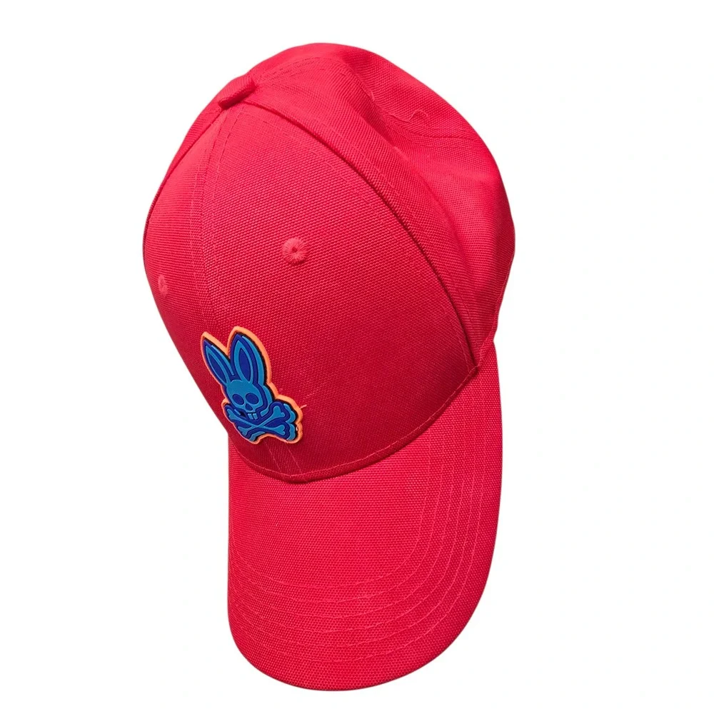 Psycho Bunny Red Baseball Cap Hat Adjustable Streetwear Preppy Golf Dadcore Y2K‎